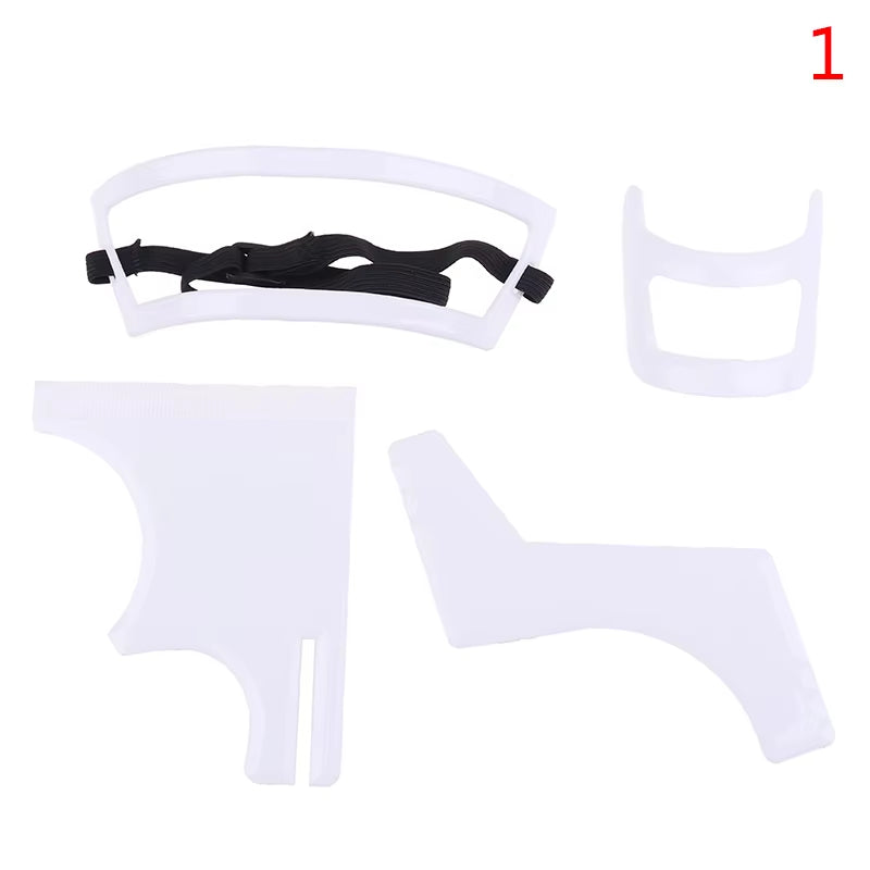 1Set Men'S Beard Combs Hair Trimmers Plastic Men Beard Shaping Styling Comb Beauty Tool for Hair Beard Trim Templates Ruler