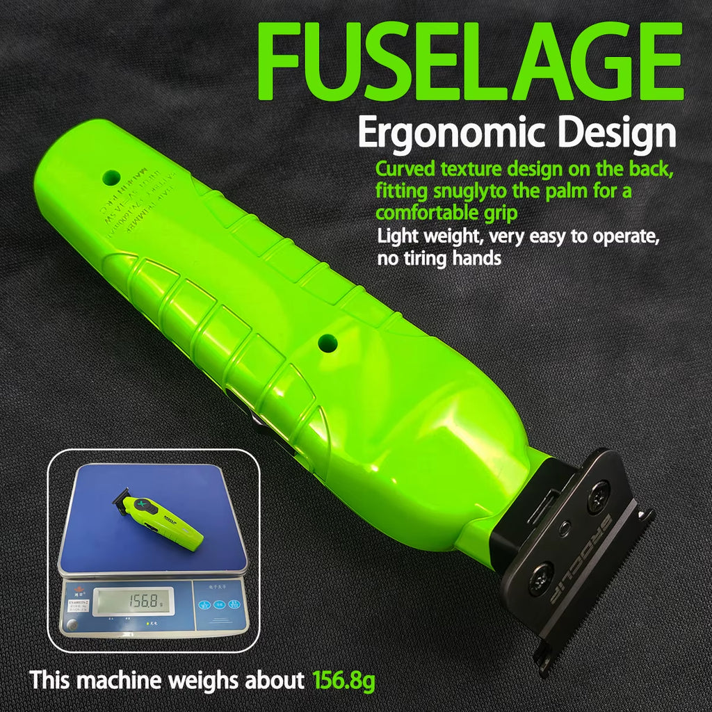 New 2025  FA1T Green Professional Hair Trimmer Barber Carving Gradient Finish Machine Electric Clipper with Charger Stand