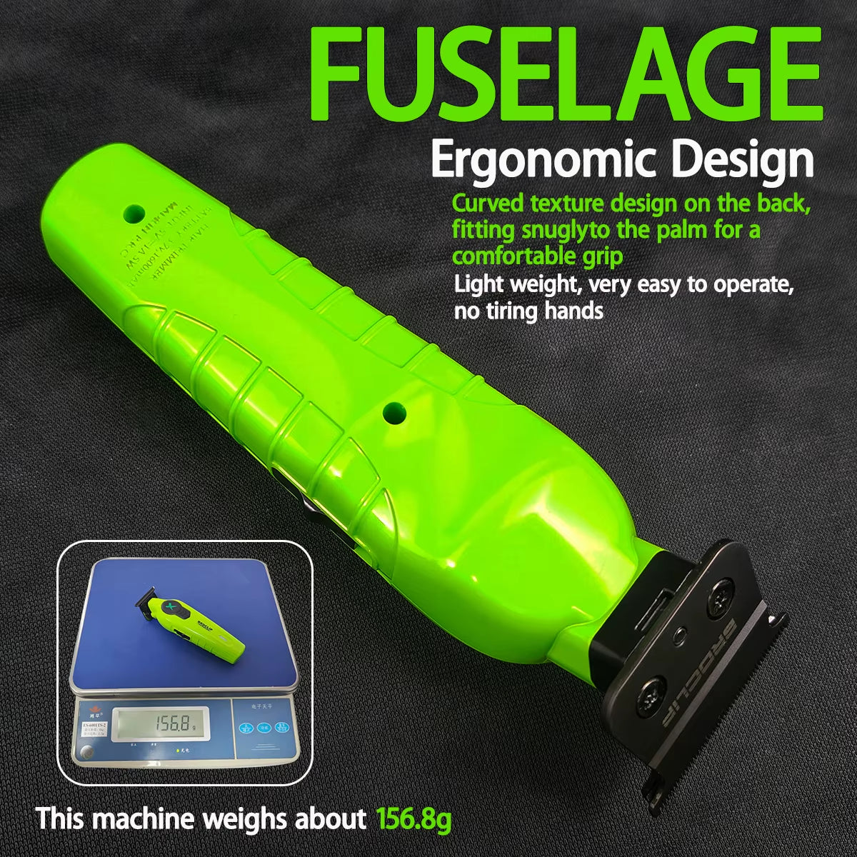 New 2025  FA1T Green Professional Hair Trimmer Barber Carving Gradient Finish Machine Electric Clipper with Charger Stand