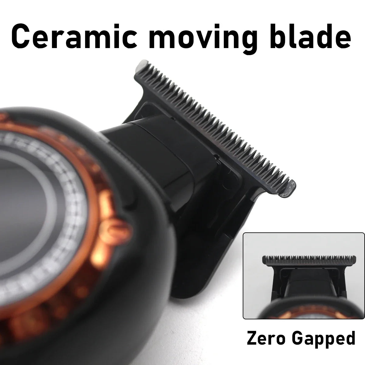 KM-999 Hair Trimmer for Men DLC T-Blade Zero Gapped LED Display Cordless USB Professional Hair Clipper Finishing Machine